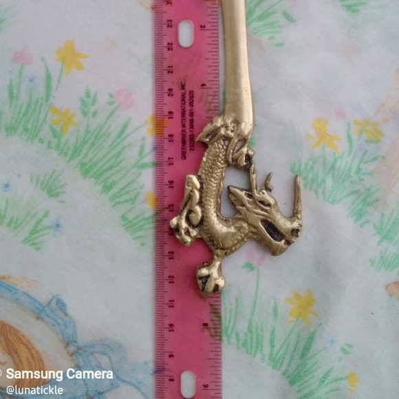🌙Vintage Brass Dragon Letter Opener - Picture 6 of 6